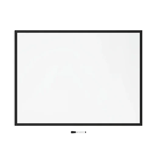 U Brands Dry Erase<Steel Dry-Erase Whiteboard, Fiberboard Frame, 4' x 3' (2893U00-01)