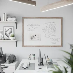U Brands Dry Erase<Steel Dry-Erase Whiteboard, MDF Frame, 3' x 4' (4893U00-01)