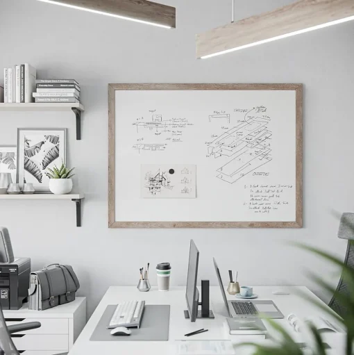 U Brands Dry Erase<Steel Dry-Erase Whiteboard, MDF Frame, 3' x 4' (4893U00-01)