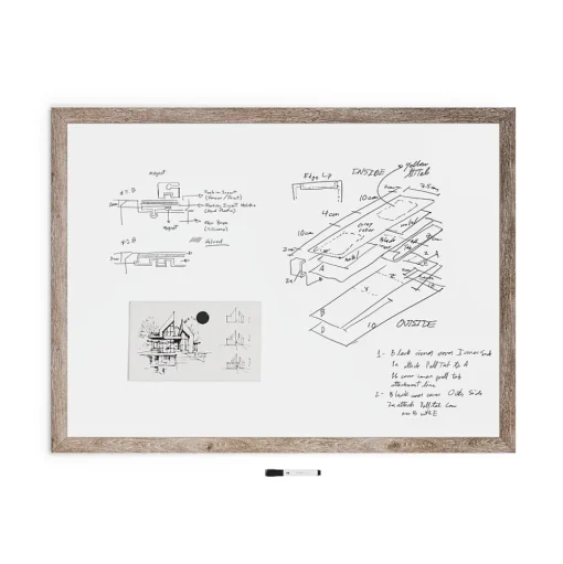 U Brands Dry Erase<Steel Dry-Erase Whiteboard, MDF Frame, 3' x 4' (4893U00-01)