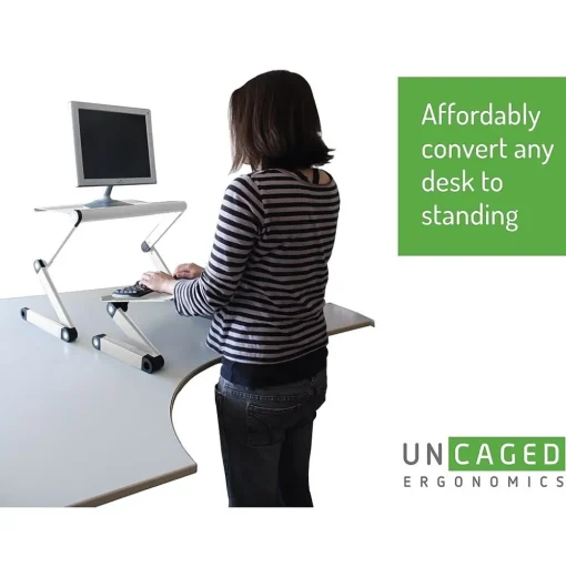 Uncaged Ergonomics Standing Desks<WorkEZ Standing Desk, Black (WESDB)