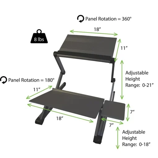 Uncaged Ergonomics Standing Desks<WorkEZ Standing Desk, Black (WESDB)