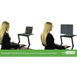 Uncaged Ergonomics Standing Desks<WorkEZ Standing Desk, Black (WESDB)