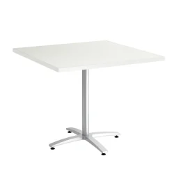 Union & Scale Conference Room Tables<™ Multipurpose 36" Square Silver Mesh Laminate Seated Height Silver Base Table (54824)