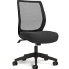 Union & Scale Office Chairs<™ Essentials™ Armless Ergonomic Fabric Swivel Task Chair, Black (UN59378)