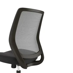 Union & Scale Office Chairs<™ Essentials™ Armless Ergonomic Fabric Swivel Task Chair, Black (UN59378)
