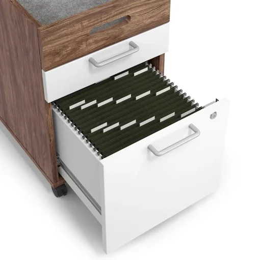 Union & Scale File Cabinets<™ Essentials 2-Drawer Mobile Vertical File Cabinet, Letter/Legal, Lockable, 24.2"H x 15.5"W x 21"D,