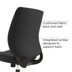 Union & Scale Office Chairs<™ Essentials™ Ergonomic Armless Fabric Task Chair, Black (UN59382)