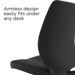 Union & Scale Office Chairs<™ Essentials™ Ergonomic Armless Fabric Task Chair, Black (UN59382)