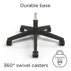 Union & Scale Office Chairs<™ Essentials™ Ergonomic Armless Fabric Task Chair, Black (UN59382)
