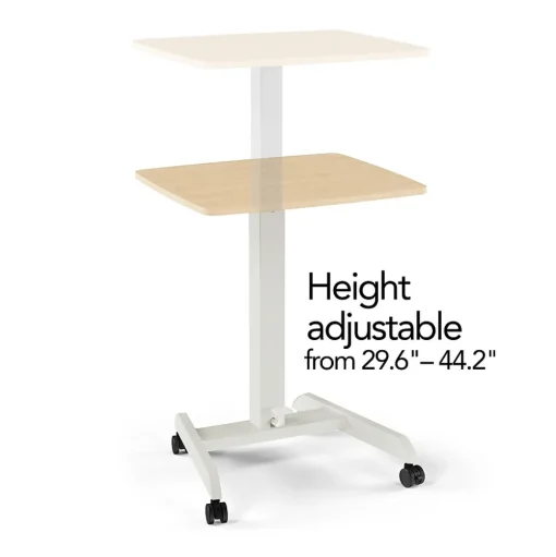 Union & Scale Standing Desks<™ Essentials 24"W Rectangular Adjustable Standing Desk, Natural (FWS07-2)