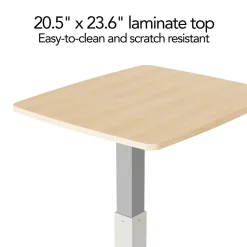 Union & Scale Standing Desks<™ Essentials 24"W Rectangular Adjustable Standing Desk, Natural (FWS07-2)
