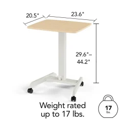 Union & Scale Standing Desks<™ Essentials 24"W Rectangular Adjustable Standing Desk, Natural (FWS07-2)