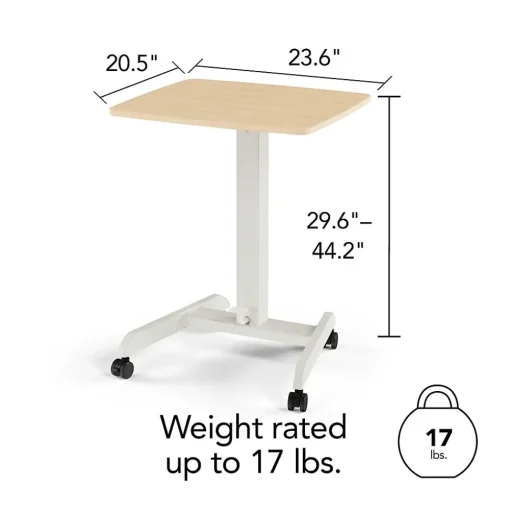 Union & Scale Standing Desks<™ Essentials 24"W Rectangular Adjustable Standing Desk, Natural (FWS07-2)
