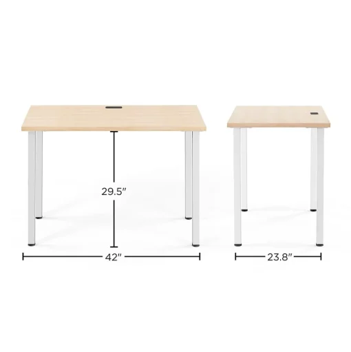 Union & Scale Office Desks<™ Essentials 42"W Rectangular Writing Desk, Natural (UN60411-C)