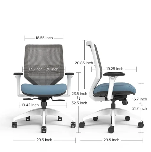 Union & Scale Ergonomic Chairs<™ Lewis Ergonomic Mesh Swivel Computer and Desk Chair, (UN55656-CC)