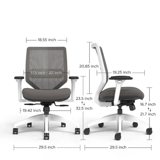 Union & Scale Ergonomic Chairs<™ Lewis Ergonomic Mesh Swivel Computer and Desk Chair, (UN55655-CC)