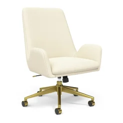 Union & Scale Office Chairs<™ MidMod Ergonomic Fabric Manager Chair, Cream (UN56982)