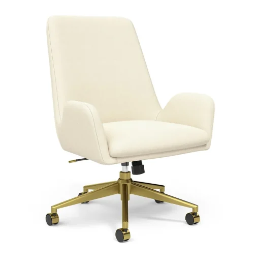 Union & Scale Office Chairs<™ MidMod Ergonomic Fabric Manager Chair, Cream (UN56982)