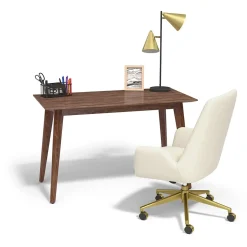 Union & Scale Office Chairs<™ MidMod Ergonomic Fabric Manager Chair, Cream (UN56982)