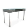 Union & Scale Office Desks<™ Prestige 47"W Glass Computer and Writing Desk, Gray (UN56948)