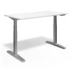 Union & Scale Standing Desks<™ 55"W Electric Rectangular Adjustable Standing Desk with Micro Movements, White (UN62092)