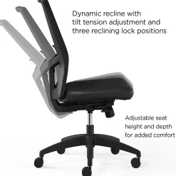 Union & Scale Office Chairs<™ Workplace2.0™ 500 Series Armless Vinyl Task Chair, Black 52266)