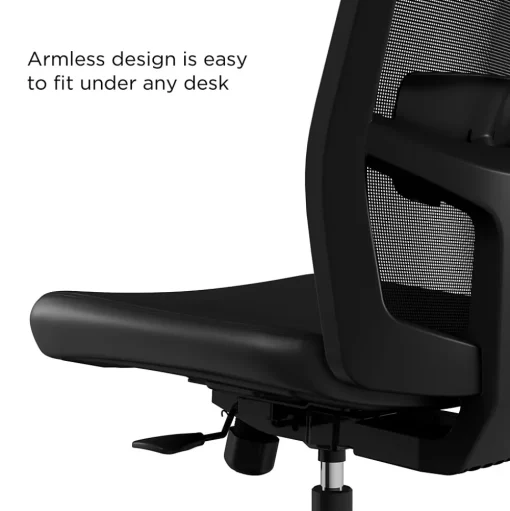 Union & Scale Office Chairs<™ Workplace2.0™ 500 Series Armless Vinyl Task Chair, Black 52266)