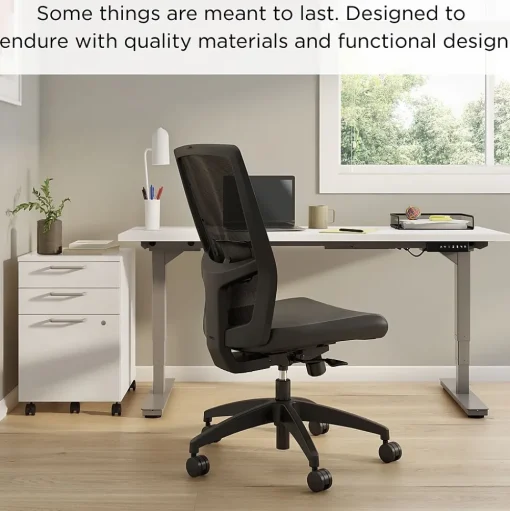 Union & Scale Office Chairs<™ Workplace2.0™ 500 Series Armless Vinyl Task Chair, Black 52266)
