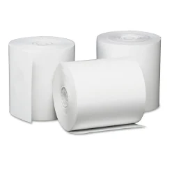 Universal Pos Paper<Thermal Paper for Receipt Printers, 3 1/8" x 230' Roll, 50/Ct