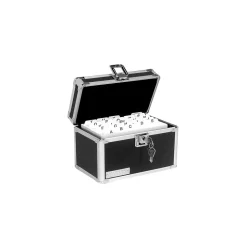 Vaultz Index Cards<™ Locking Card File, 350-Card Capacity, 3 x 5, Black