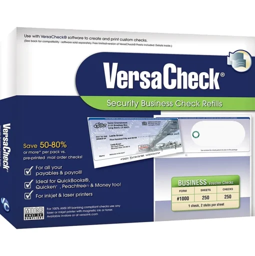 VersaCheck Business Forms<Form No. 1000 Elite Guest Checks Refill, 8.5" x 11", 250/Pack (10GE01-8765)
