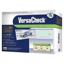 VersaCheck Security & Carbon<UV Secure Business Security Voucher Check Refills, 8.5" x 11", Green, 500 Sheets/Pack (10GE02-0349)