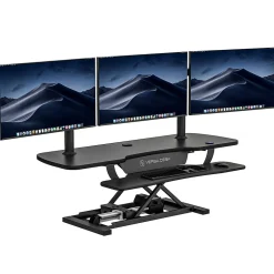 VersaDesk Standing Desks<PowerPro 48"W Electric Adjustable Standing Desk Converter, Black (SP7644824-00-01)