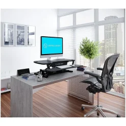 VersaDesk Standing Desks<PowerPro 48"W Electric Adjustable Standing Desk Converter, Black (SP7644824-00-01)
