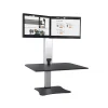 Victor Technology Standing Desks<28" W High Rise™ Electric Dual Monitor Standing Desk, Laminate Wood (DC450)
