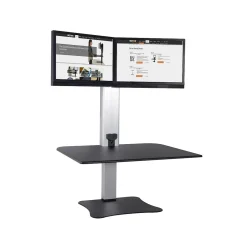 Victor Technology Standing Desks<28" W High Rise™ Electric Dual Monitor Standing Desk, Laminate Wood (DC450)