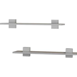 V-Light Shelving<MDF Wall-Mounted Shelf, 22", White, 2/Pack (VW141023W)
