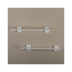 V-Light Shelving<MDF Wall-Mounted Shelf, 22", White, 2/Pack (VW141023W)