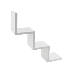 V-Light Shelving<3-Shelf Wall-Mounted Ladder-Style Unit, 17.25", White (VW161006W)