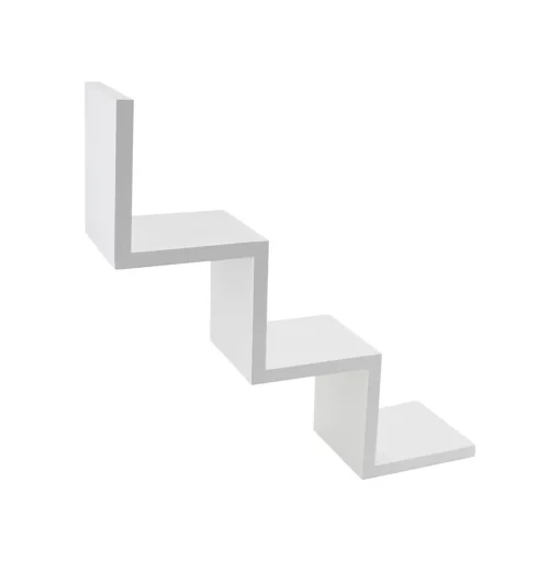 V-Light Shelving<3-Shelf Wall-Mounted Ladder-Style Unit, 17.25", White (VW161006W)