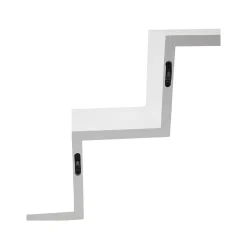V-Light Shelving<3-Shelf Wall-Mounted Ladder-Style Unit, 17.25", White (VW161006W)