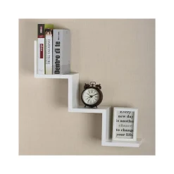 V-Light Shelving<3-Shelf Wall-Mounted Ladder-Style Unit, 17.25", White (VW161006W)