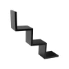 V-Light Shelving<3-Shelf Wall-Mounted Ladder-Style Unit, 17.25", Black (VW161006B)
