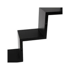 V-Light Shelving<3-Shelf Wall-Mounted Ladder-Style Unit, 17.25", Black (VW161006B)