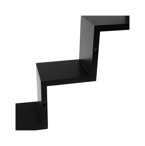 V-Light Shelving<3-Shelf Wall-Mounted Ladder-Style Unit, 17.25", Black (VW161006B)