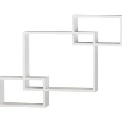 V-Light Shelving<6-Shelf Wood Mounted Decorative Unit, 27.4", White (VW161016W)