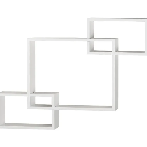 V-Light Shelving<6-Shelf Wood Mounted Decorative Unit, 27.4", White (VW161016W)
