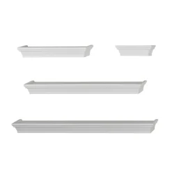 V-Light Shelving<Wall Shelves, White, 4/Pack (VW141003W)