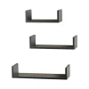 V-Light Shelving<Wood Wall-Mounted Shelves, Gray, 3/Pack (VW161011G)